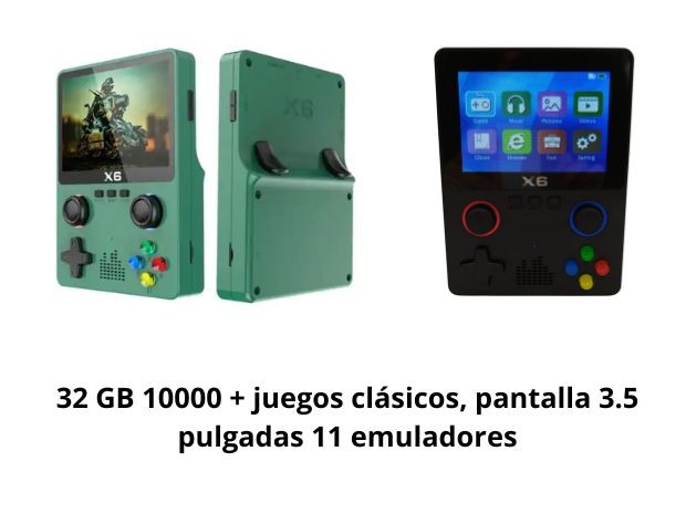 &u+ MINI CONSOLA ARCADE RETRO X6